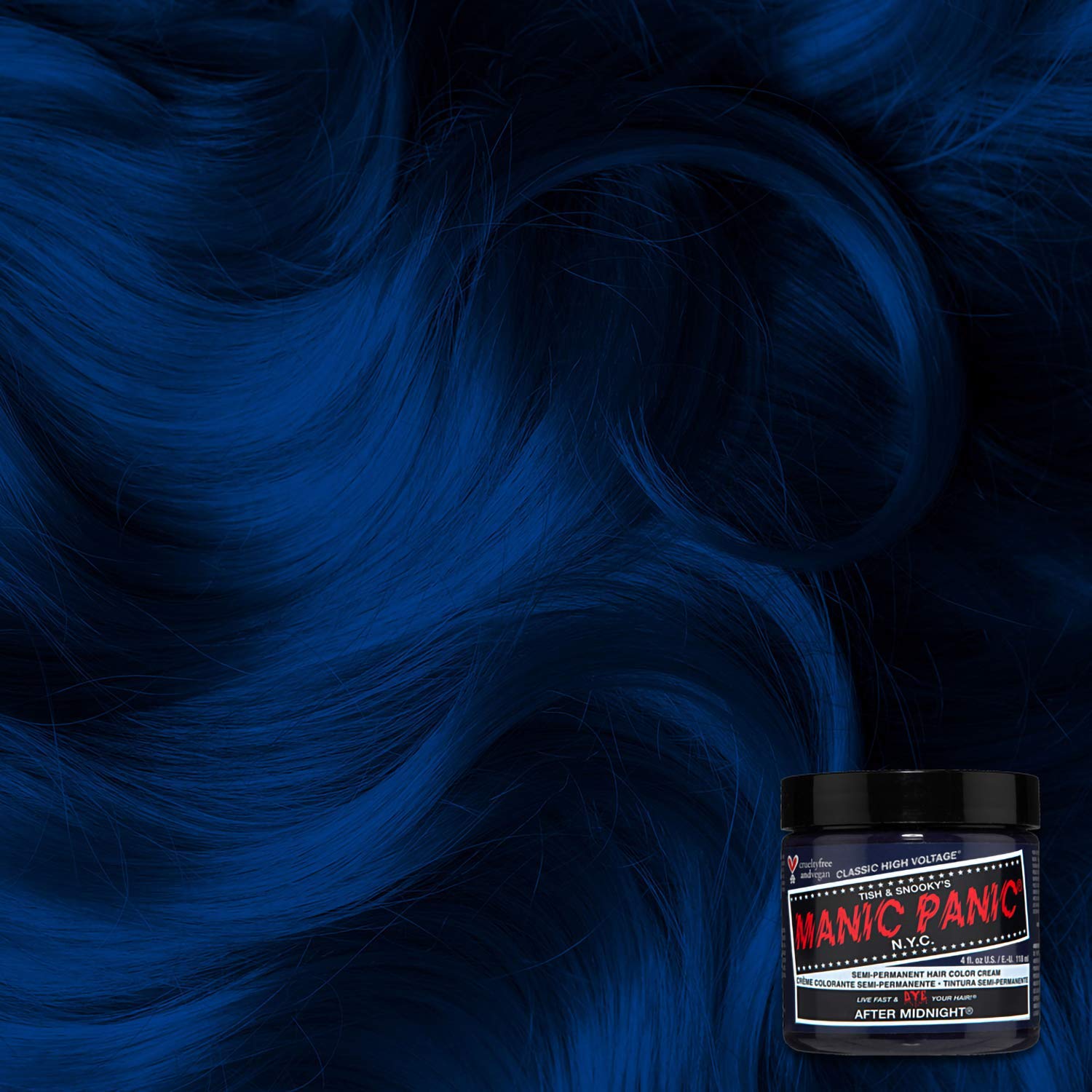 MANIC PANIC Classic After Midnight Semi Permanent Hair Color - Dark Blue Hair Dye for Women & Men That Lasts 4-6 Weeks - Vegan, Ammonia & Cruelty-Free - Create & Mix Custom Shades (4oz / 3pk) - Image 3