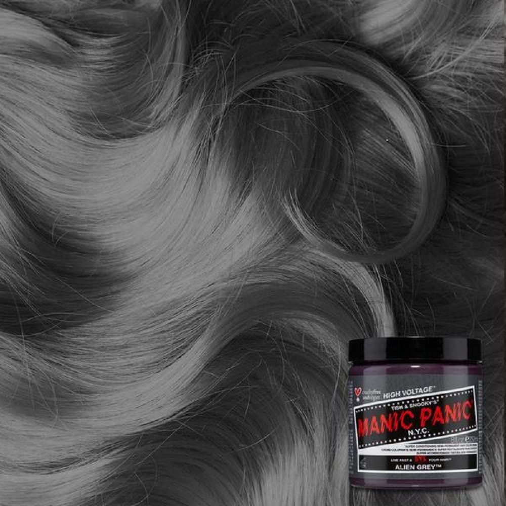 MANIC PANIC Classic Alien Grey Semi Permanent Hair Color - Cool, Medium Slate Grey Hair Dye for Women & Men That Lasts 4-6 Weeks - Vegan, Ammonia & Cruelty-Free - Create & Mix Custom Shades (8oz) - Image 3
