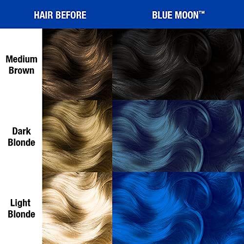 MANIC PANIC Classic Blue Moon Semi Permanent Hair Color - Neon Cool Blue Hair Dye for Women & Men That Lasts 4-6 Weeks - Vegan, Ammonia & Cruelty-Free - Create & Mix Custom Shades (4oz / 3pk) - Image 5