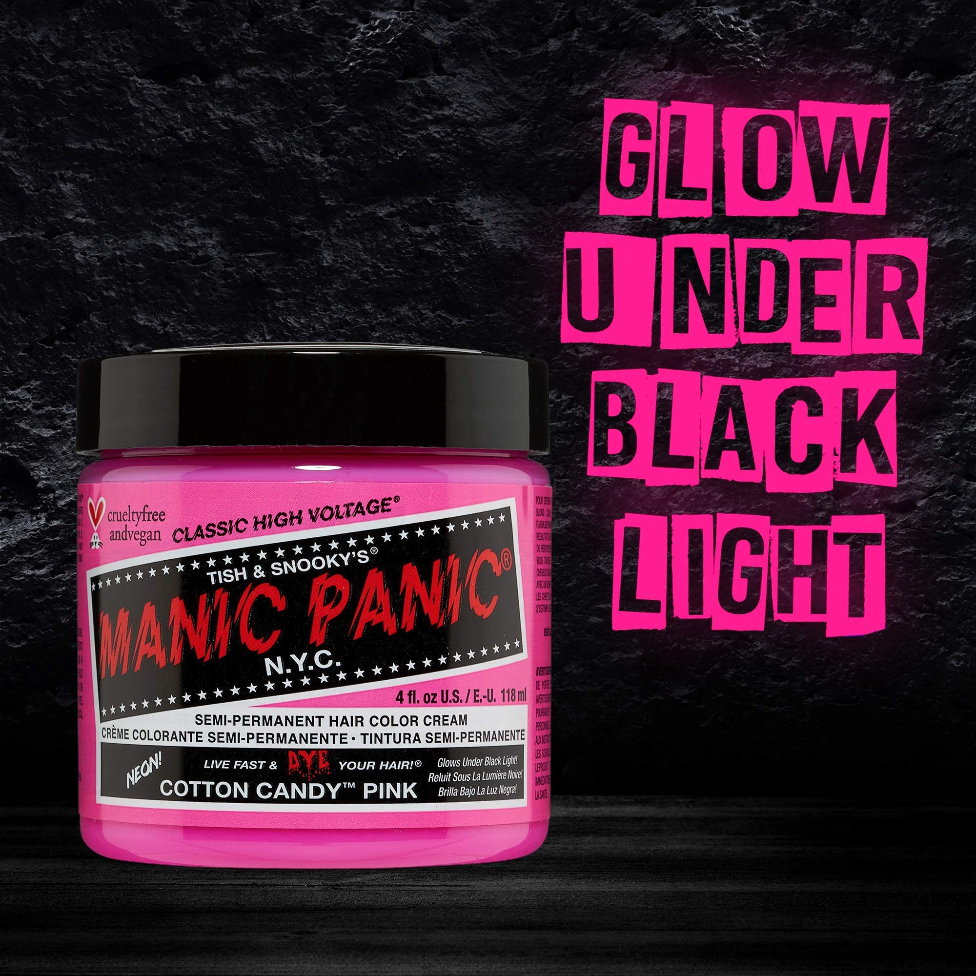 MANIC PANIC Classic Cotton Candy Pink Semi Permanent Hair Color - Bright Pink Hair Dye for Women & Men That Lasts 4-6 Weeks - Vegan, Ammonia & Cruelty-Free - Create & Mix Custom Shades (4oz / 3pk) - Image 5