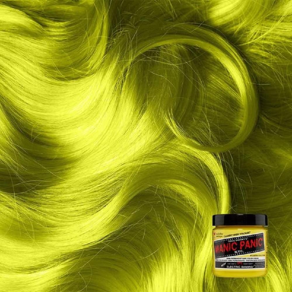 MANIC PANIC Classic Electric Banana Semi Permanent Hair Color - Bright Neon Yellow Hair Dye for Women & Men That Lasts 4-6 Weeks - Vegan, Ammonia & Cruelty-Free - Create & Mix Custom Shades (4oz) - Image 4