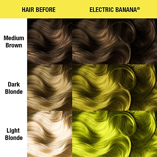 MANIC PANIC Classic Electric Banana Semi Permanent Hair Color - Bright Neon Yellow Hair Dye for Women & Men That Lasts 4-6 Weeks - Vegan, Ammonia & Cruelty-Free - Create & Mix Custom Shades (4oz) - Image 5