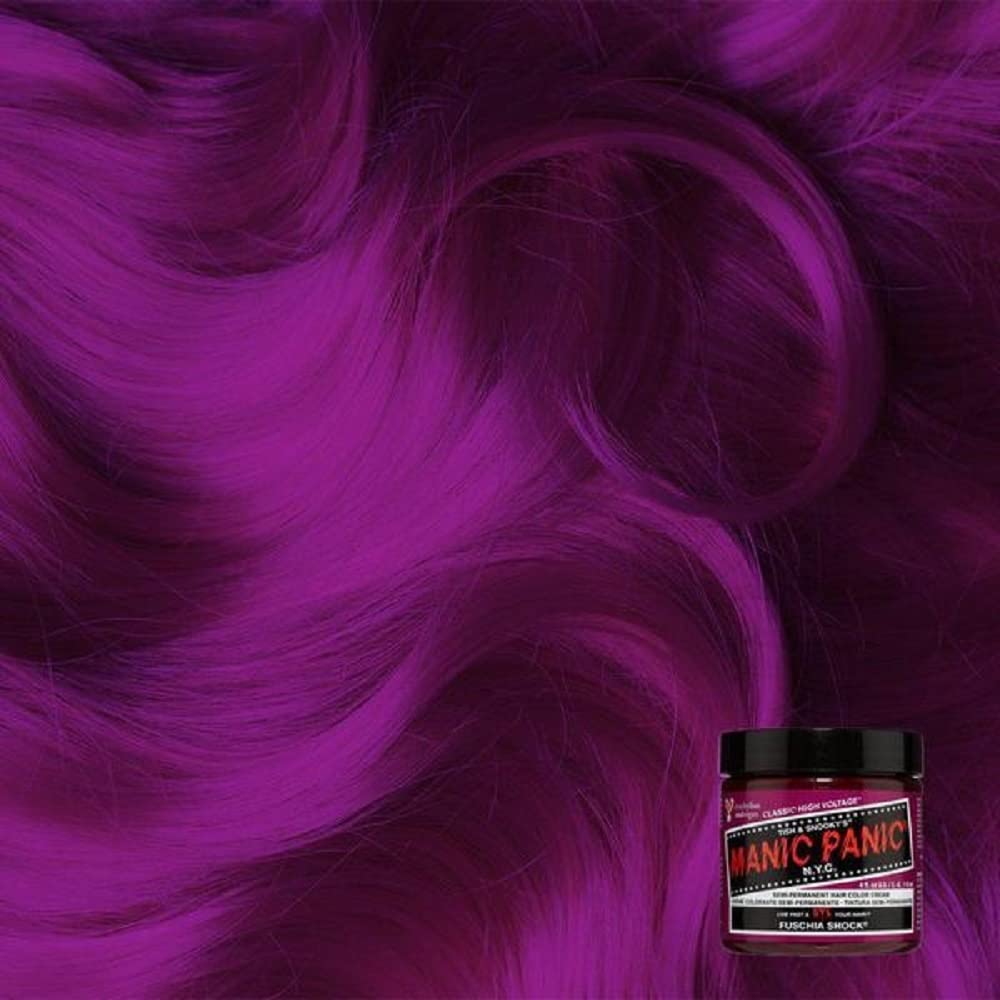 MANIC PANIC Classic Fuschia Shock Semi Permanent Hair Color - Dark Pink Hair Dye for Women & Men That Lasts 4-6 Weeks - Vegan, Ammonia & Cruelty-Free - Create & Mix Custom Shades (3 Pack) - Image 3
