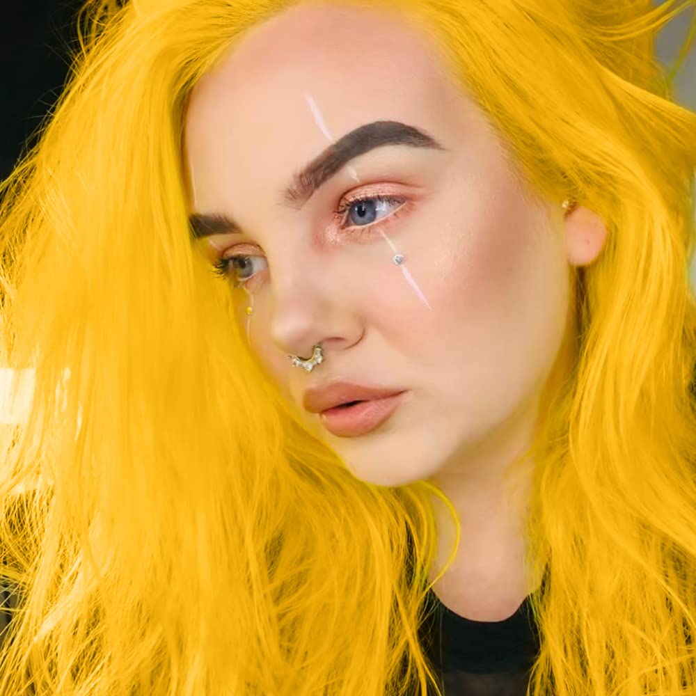 MANIC PANIC Classic Sunshine Semi Permanent Hair Color - Warm Sunflower Yellow Hair Dye for Women & Men That Lasts 4-6 Weeks - Vegan, Ammonia & Cruelty-Free - Create & Mix Custom Shades (4oz / 2pk) - Image 5