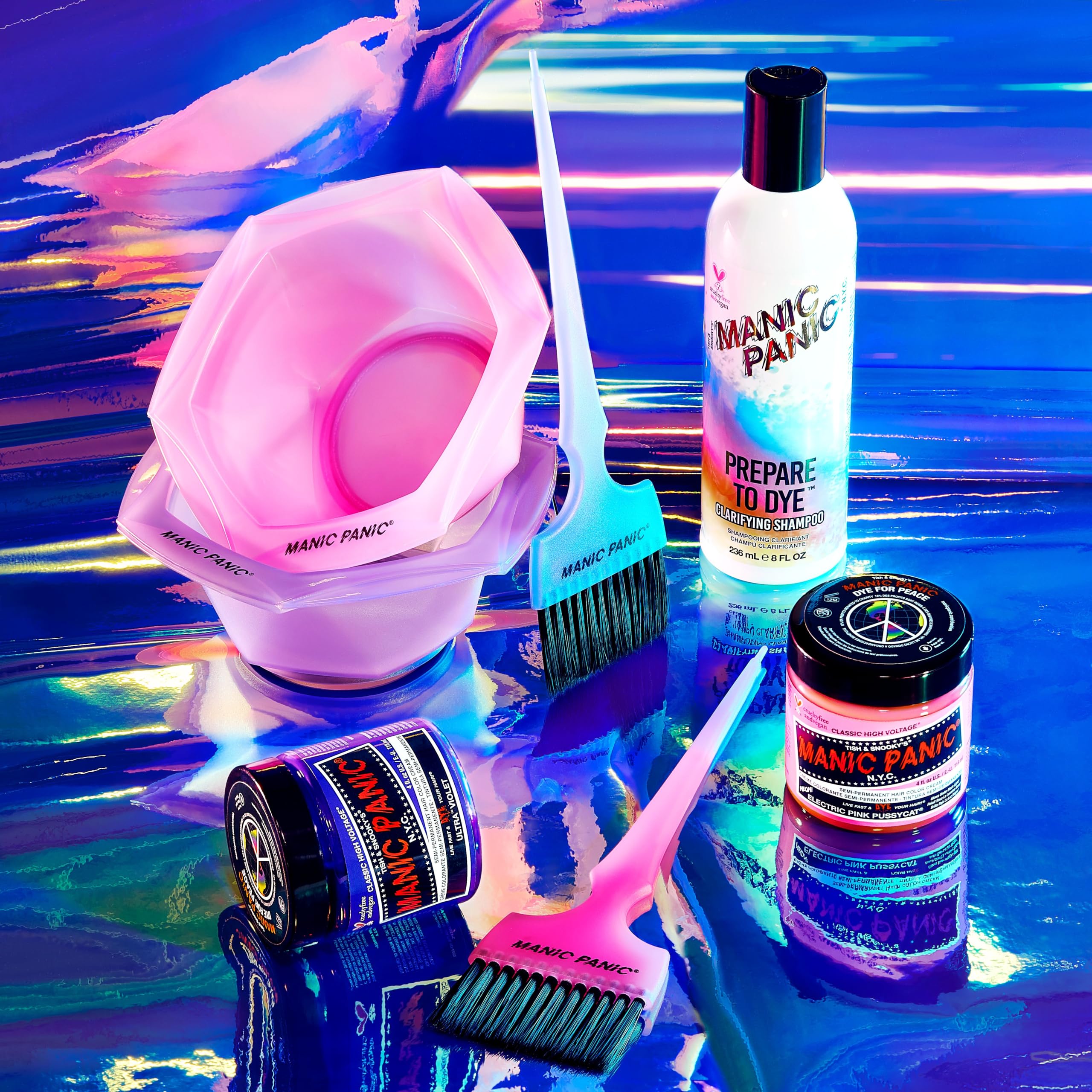 MANIC PANIC Classic Electric Pink Pussycat Semi Permanent Hair Color - Bright Neon Pink Hair Dye for Women & Men That Lasts 4-6 Weeks - Vegan, Ammonia & Cruelty-Free - Create & Mix Custom Shades (4oz) - Image 9