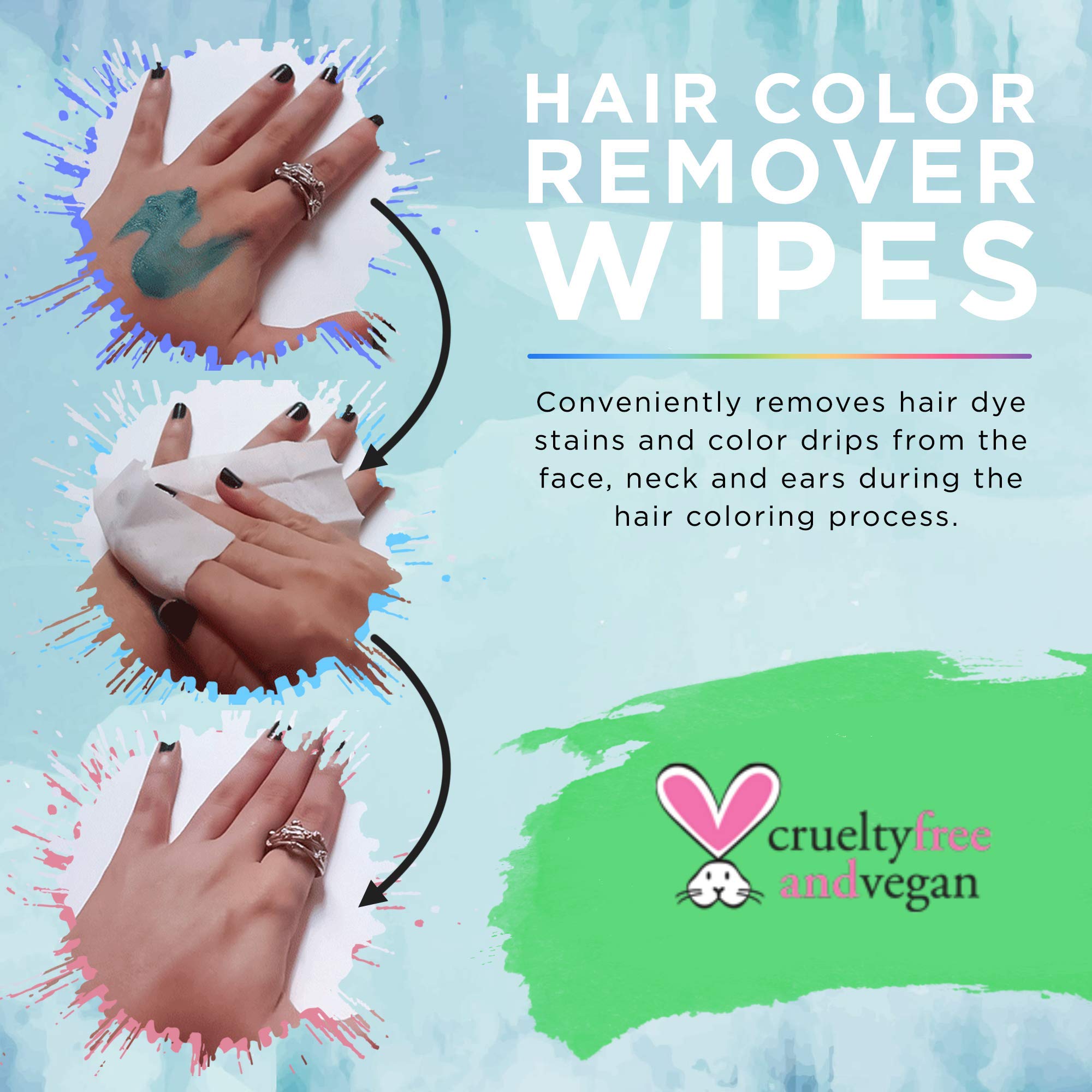 MANIC PANIC Hot Hot Pink Hair Dye Bundle with Dye Away Wipes Color Remover 50 Count - Image 7