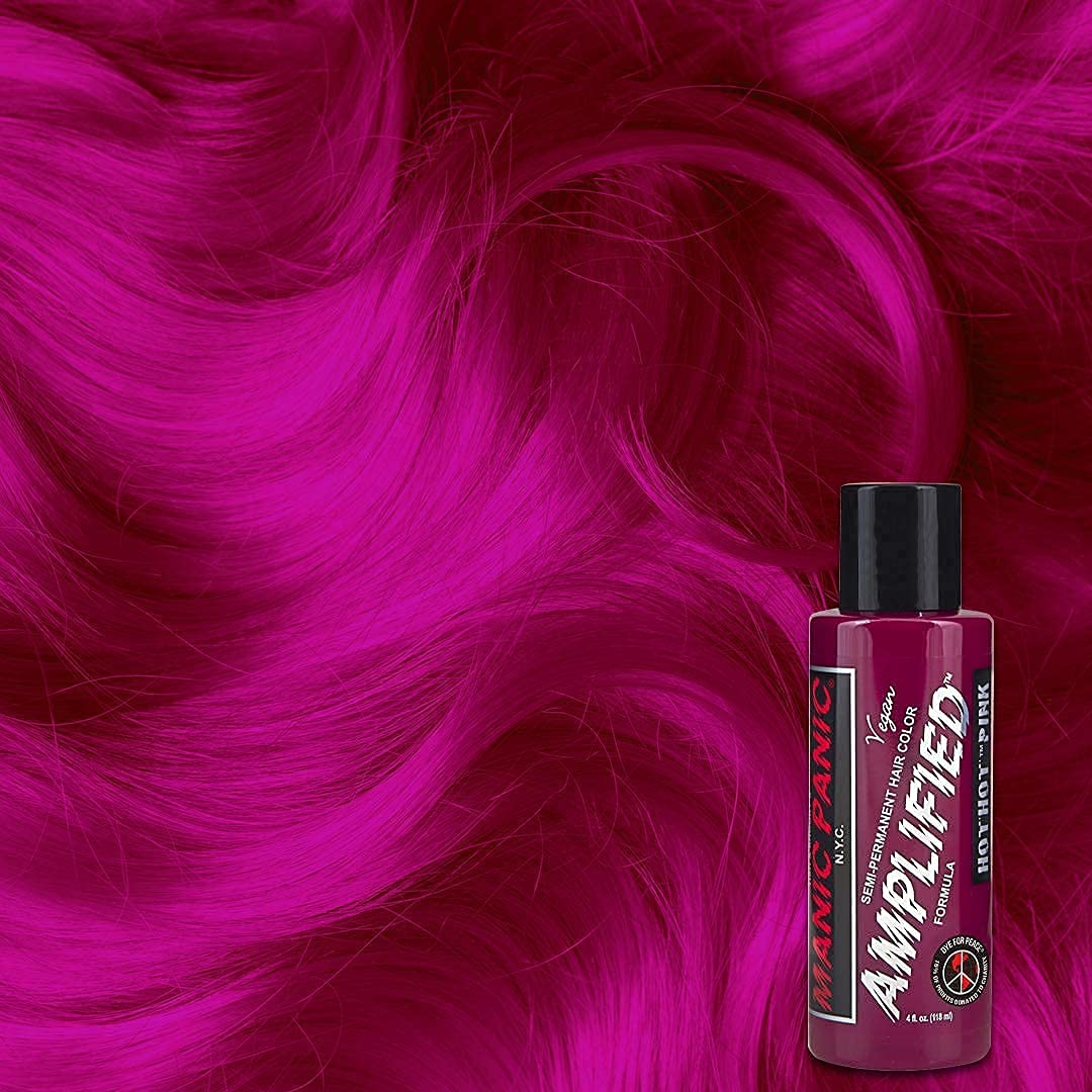 MANIC PANIC Hot Hot Pink Amplified Semi-Permanent Hair Dye - Medium Pink Color - Glows in Blacklight - Vegan, PPD & Ammonia Free - Image 3