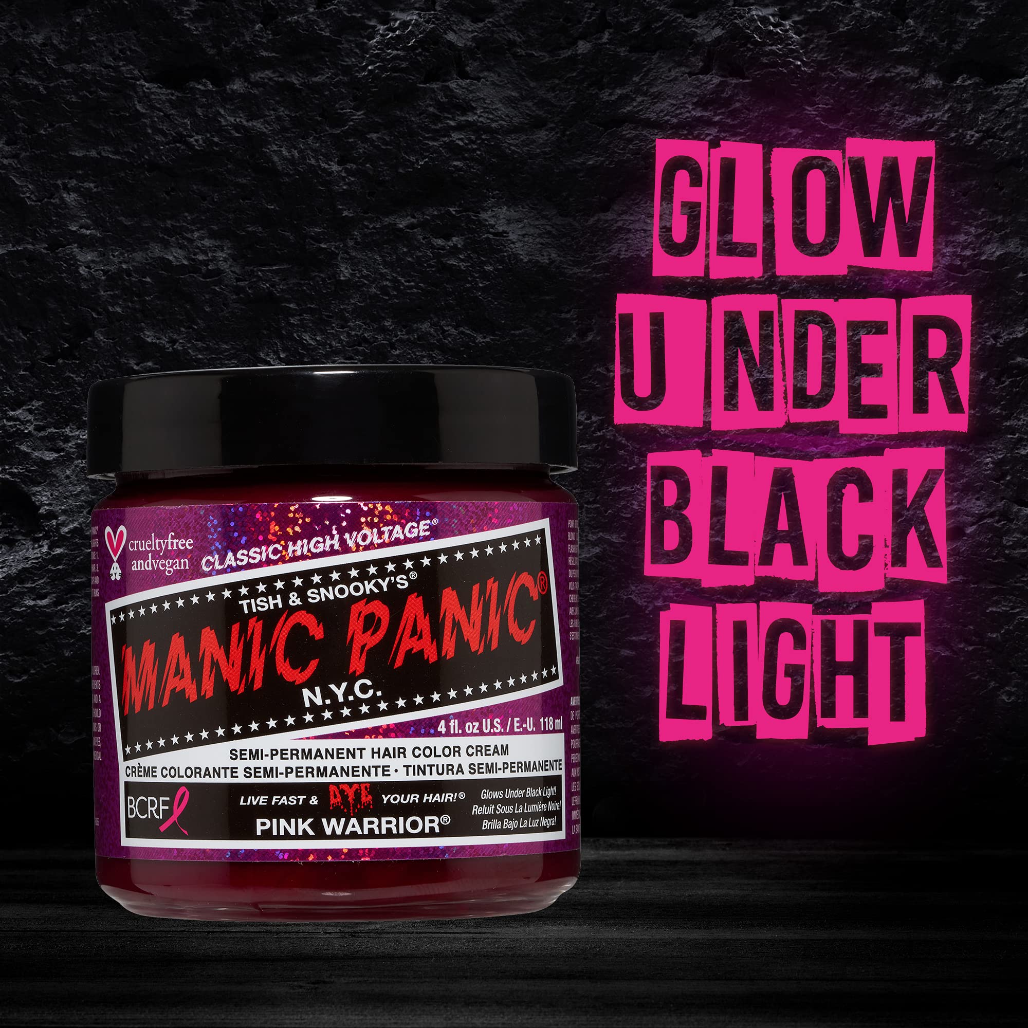 MANIC PANIC Pink Warrior Hair Dye Classic Bundle with Purple Haze Dark Purple Hair Dye - Image 4