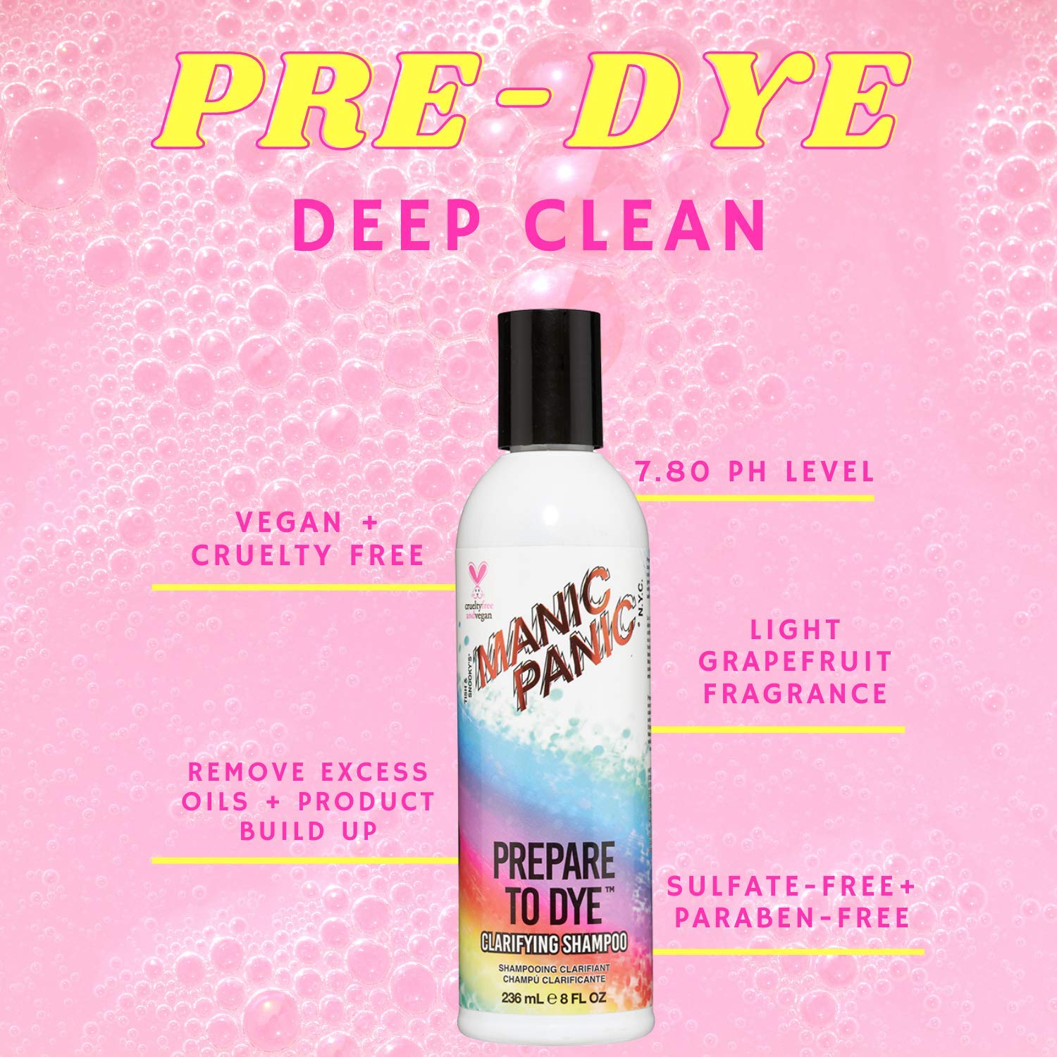 MANIC PANIC Blue Lightning Hair Bleach Kit 30 Volume Developer Bundle with Prepare to Dye Clarifying Shampoo - Image 5