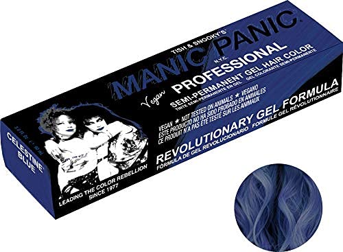 MANIC PANIC Professional Color Celestine Blue - Deep Indigo Blue Semi Permanent Gel Hair Dye - Lasts Through 40+ Washes - No Developer Required (3oz) - Image 8